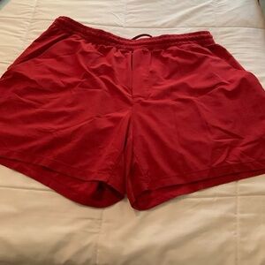 Lululemon 5” red shorts. Mens large